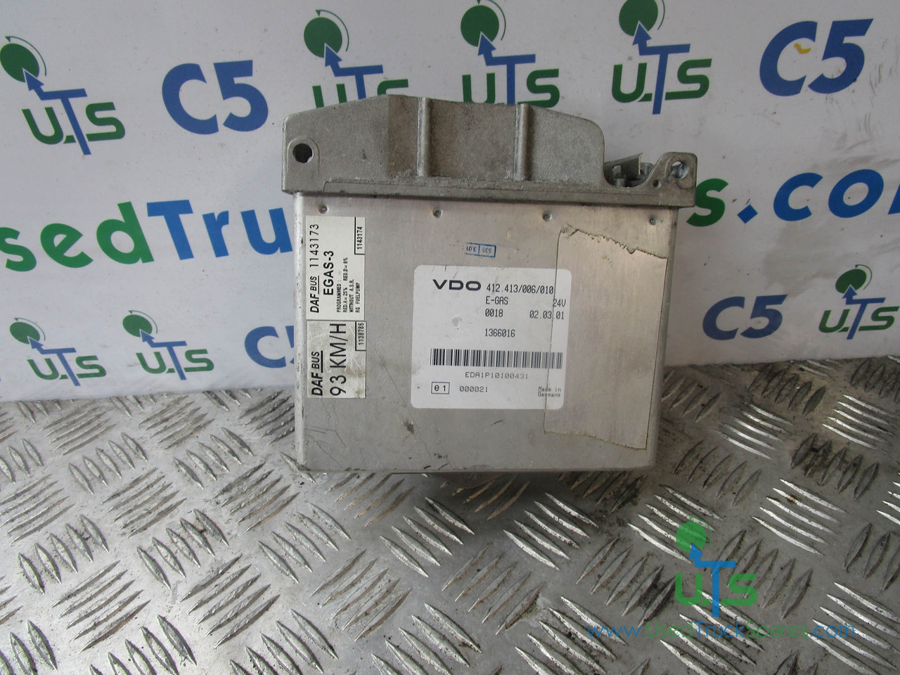 DAF EGAS THROTTLE CONTROL VDO ECU P/NO 412.413/006/010 - ECU 适用于 卡车:图1 DAF EGAS THROTTLE CONTROL VDO ECU P/NO 412.413/006/010 - ECU 适用于 卡车:图1