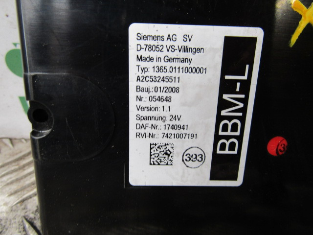 DAF XF 105 BBM-L ECU P/NO 1740941 - ECU 适用于 卡车:图2 DAF XF 105 BBM-L ECU P/NO 1740941 - ECU 适用于 卡车:图2