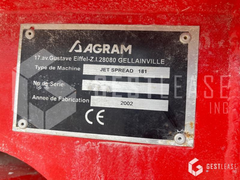 Agram JET SPREAD 181 - 肥料撒施机:图5 Agram JET SPREAD 181 - 肥料撒施机:图5