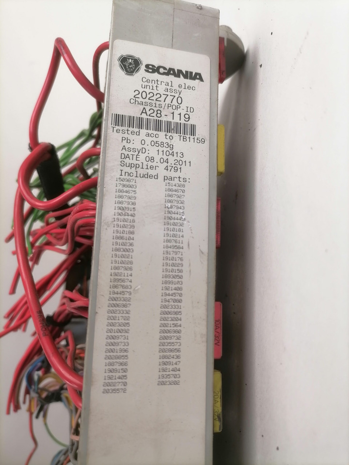 Scania Central electric unit 2022770 - 保险丝 适用于 卡车:图2 Scania Central electric unit 2022770 - 保险丝 适用于 卡车:图2