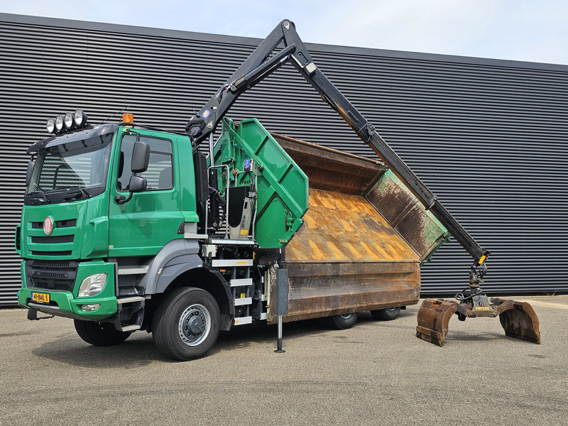 DAF TATRA T158/II 6X6 / HMF Z CRANE + 2 SIDE TIPPER - 翻斗车, 起重车:图4 DAF TATRA T158/II 6X6 / HMF Z CRANE + 2 SIDE TIPPER - 翻斗车, 起重车:图4
