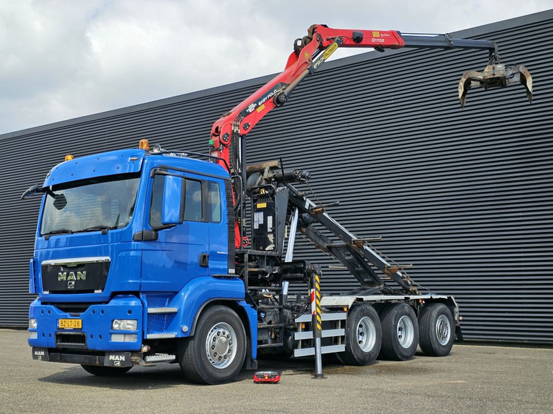 MAN TGS 35.400 / 8x4-4 / CONTAINER SYSTEM / PALFINGER Z CRANE - 光缆系统卡车, 起重车:图1 MAN TGS 35.400 / 8x4-4 / CONTAINER SYSTEM / PALFINGER Z CRANE - 光缆系统卡车, 起重车:图1