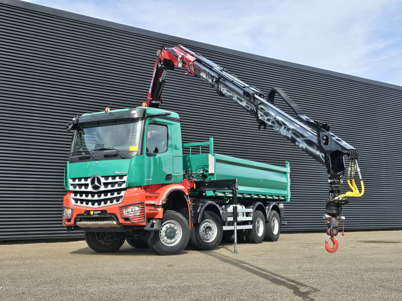 Mercedes-Benz AROCS 4145 / 8X6 / TIPPER + HMF CRANE - 翻斗车, 起重车:图2 Mercedes-Benz AROCS 4145 / 8X6 / TIPPER + HMF CRANE - 翻斗车, 起重车:图2