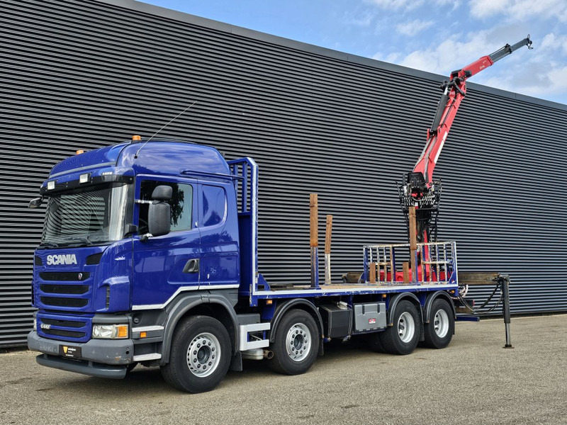 Scania G440 8x4 / RETARDER / PALFINGER-EPSILON CRANE - 栏板式/ 平板卡车, 起重车:图4 Scania G440 8x4 / RETARDER / PALFINGER-EPSILON CRANE - 栏板式/ 平板卡车, 起重车:图4