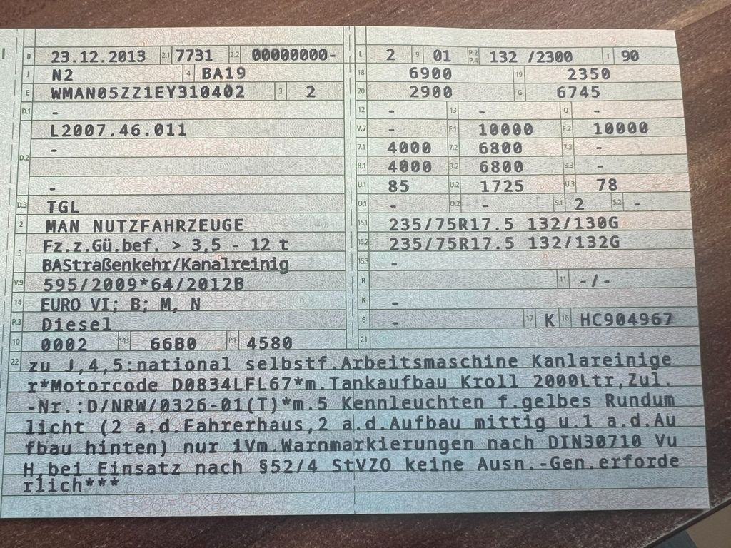 MAN 10.180 Saug & Druck & Spülwagen & Funk Euro 6 MAN 10.180 Saug & Druck & Spülwagen - 真空车:图3 MAN 10.180 Saug & Druck & Spülwagen & Funk Euro 6 MAN 10.180 Saug & Druck & Spülwagen - 真空车:图3