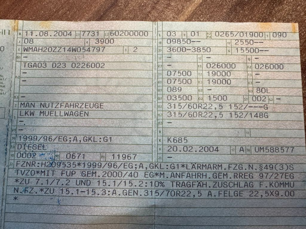 MAN 26.360 6X2 Müllwagen MAN 26.360 6X2 Müllwagen - 垃圾车:图2 MAN 26.360 6X2 Müllwagen MAN 26.360 6X2 Müllwagen - 垃圾车:图2