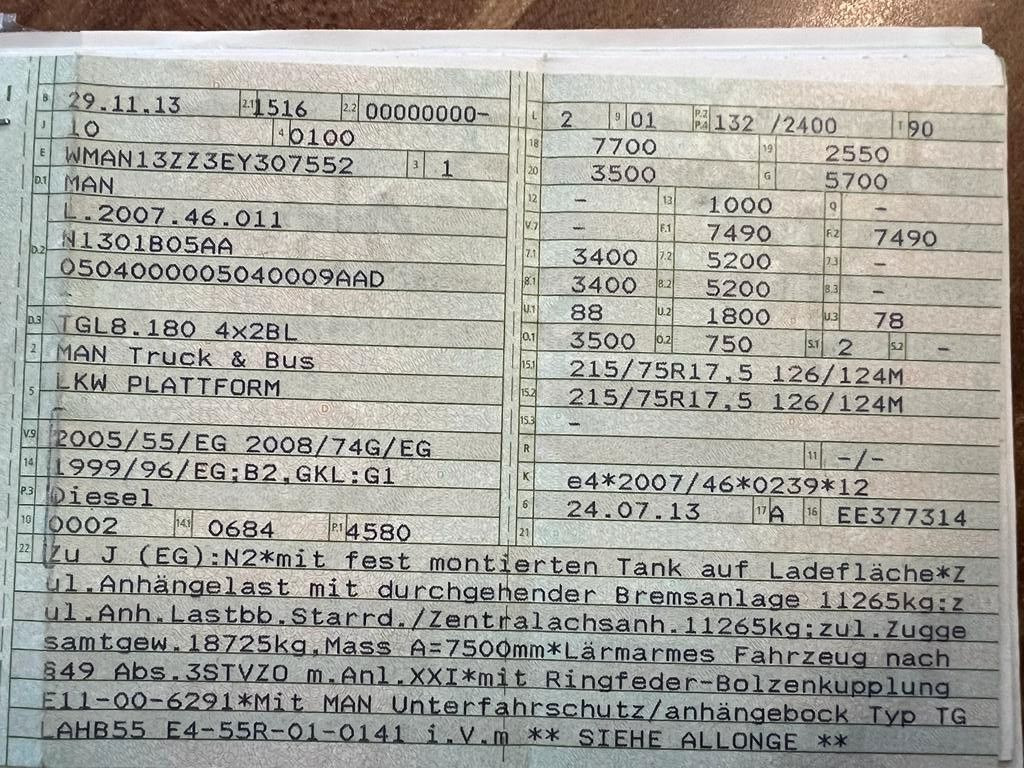 MAN 8.180 4X2 offene Pritsche MAN 8.180 4X2 offene Pritsche - 平板货车:图2 MAN 8.180 4X2 offene Pritsche MAN 8.180 4X2 offene Pritsche - 平板货车:图2