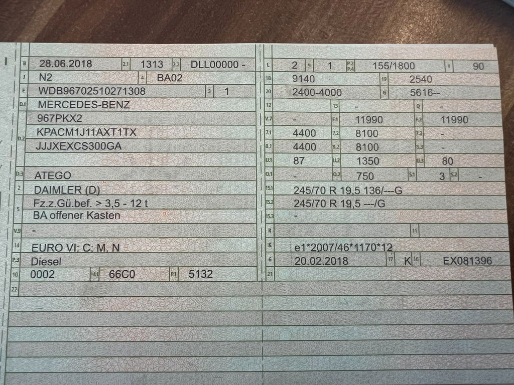 Mercedes-Benz 1221 4X2 offene Pritsche Mercedes-Benz 1221 4X2 offene Pritsche - 栏板式/ 平板卡车:图2 Mercedes-Benz 1221 4X2 offene Pritsche Mercedes-Benz 1221 4X2 offene Pritsche - 栏板式/ 平板卡车:图2