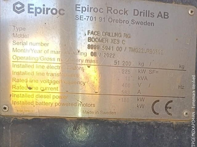 Epiroc Boomer XE3C - 采矿机械:图2 Epiroc Boomer XE3C - 采矿机械:图2