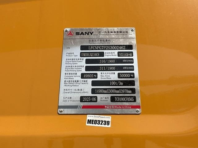 Sany STC1000C5-8 - 履带式起重机:图5 Sany STC1000C5-8 - 履带式起重机:图5