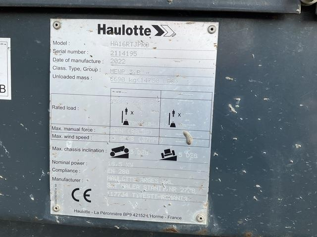 Haulotte HA16RT - 铰接臂:图5 Haulotte HA16RT - 铰接臂:图5