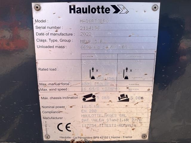 Haulotte HA16RT - 铰接臂:图5 Haulotte HA16RT - 铰接臂:图5