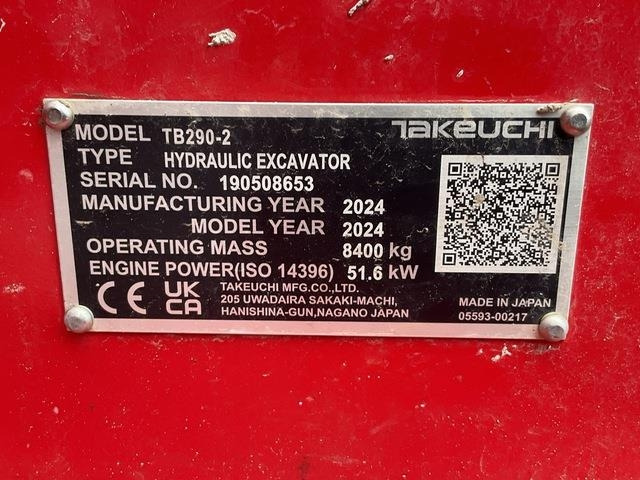Takeuchi TB290-2 - 履带式挖掘机:图5 Takeuchi TB290-2 - 履带式挖掘机:图5