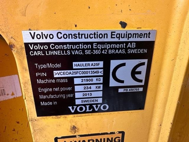 Volvo A25F - 铰接式自卸车:图5 Volvo A25F - 铰接式自卸车:图5