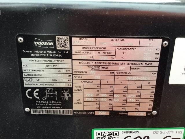 Doosan B25X-7 PLUS - 电动叉车:图5 Doosan B25X-7 PLUS - 电动叉车:图5