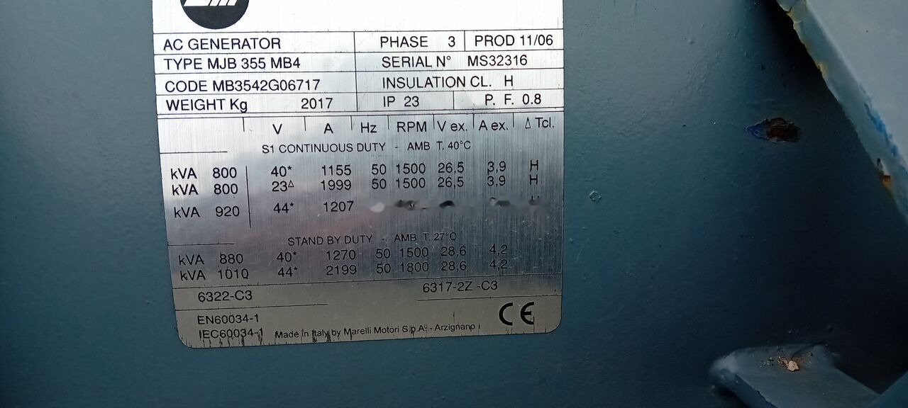 新的 发电机组 Cummins GENERATOR CUMMINS STAMFORD 1300 KW 1600 KVA FABRYCZNIE NOWY AGRE：图28