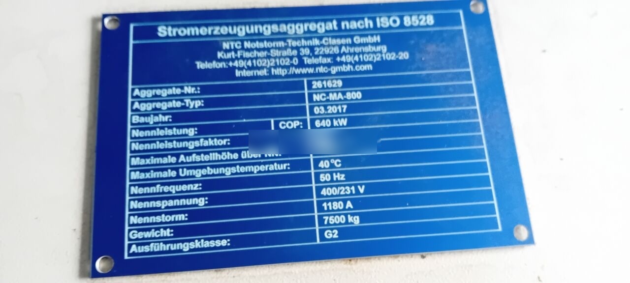 新的 发电机组 Cummins GENERATOR CUMMINS STAMFORD 1300 KW 1600 KVA FABRYCZNIE NOWY AGRE：图8