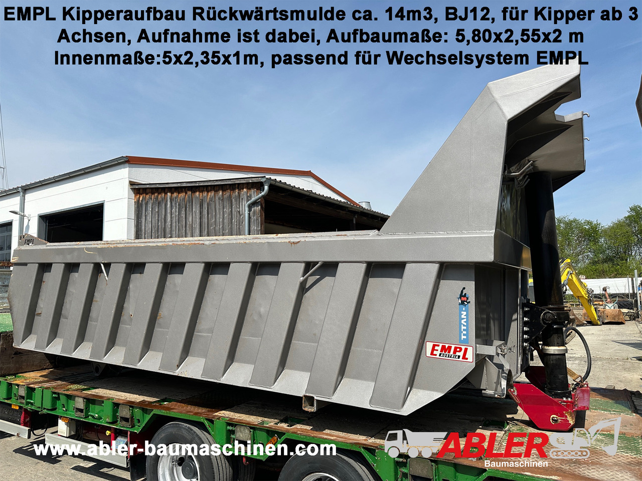Empl Kipperaufbau für Wechselsystem ca. 14 m3 - 翻斗车车身:图1 Empl Kipperaufbau für Wechselsystem ca. 14 m3 - 翻斗车车身:图1