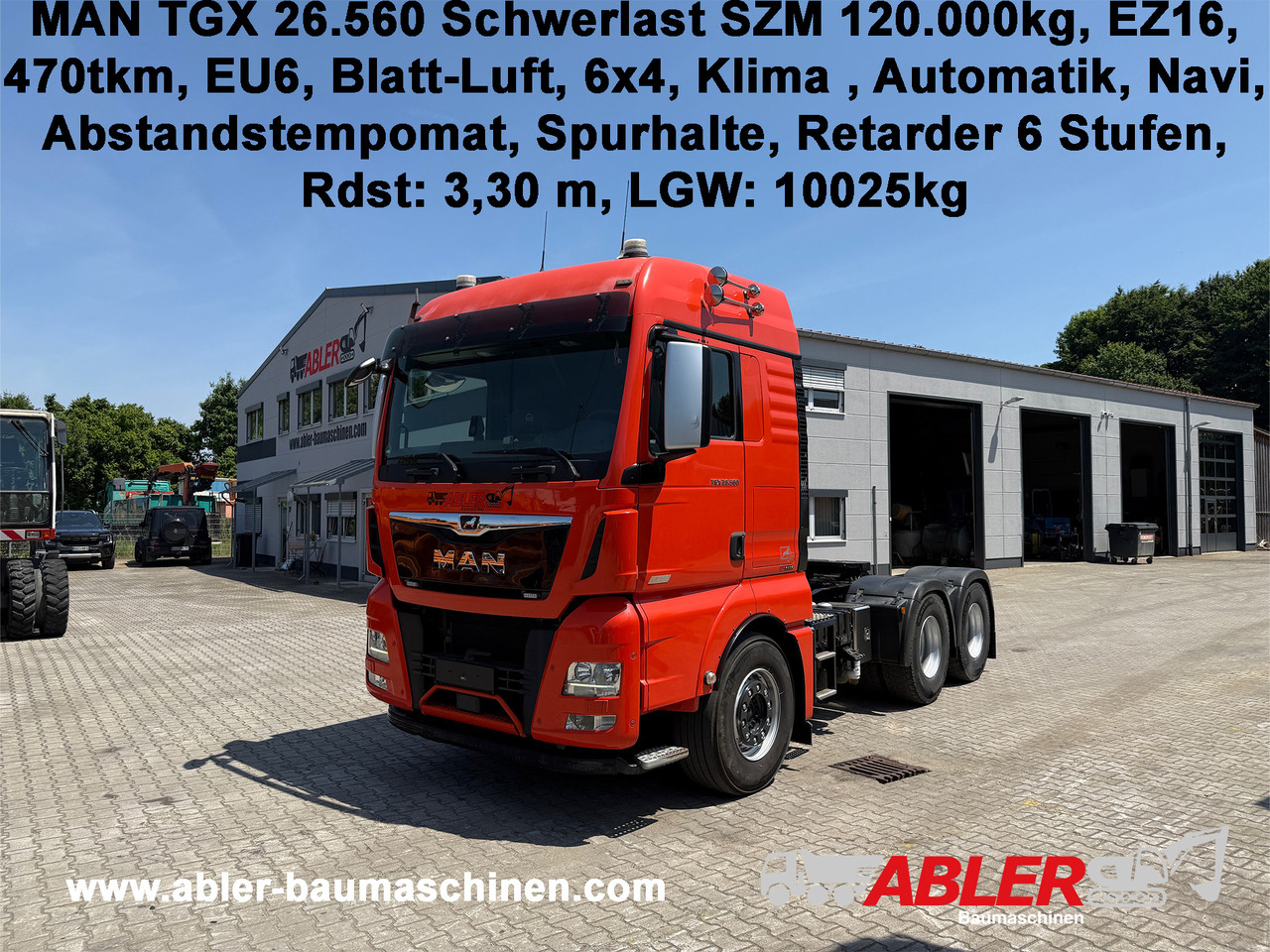 MAN TGX 26.560 Swerlast SZM 120.000 kg Retarder ACC - 牵引车:图1 MAN TGX 26.560 Swerlast SZM 120.000 kg Retarder ACC - 牵引车:图1