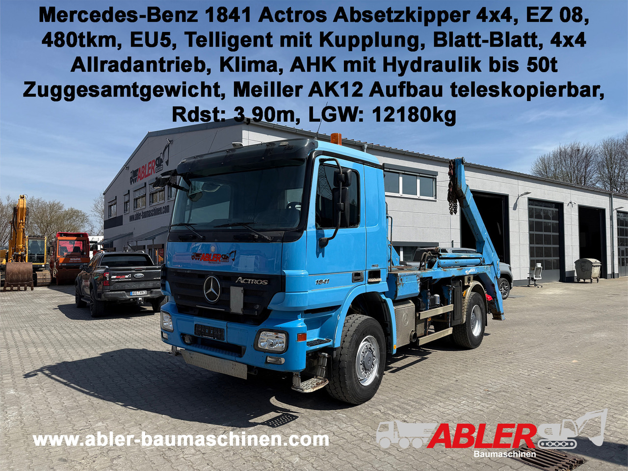Mercedes-Benz 1841 Actros MP2 Absetzkipper 4x4 Allrad Klima - 箕斗装载车:图1 Mercedes-Benz 1841 Actros MP2 Absetzkipper 4x4 Allrad Klima - 箕斗装载车:图1