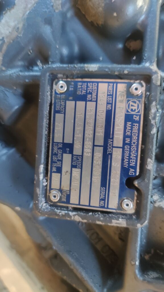 ZF 16s2221 MAN TGA, TGX truck - 变速箱 适用于 卡车:图4 ZF 16s2221 MAN TGA, TGX truck - 变速箱 适用于 卡车:图4