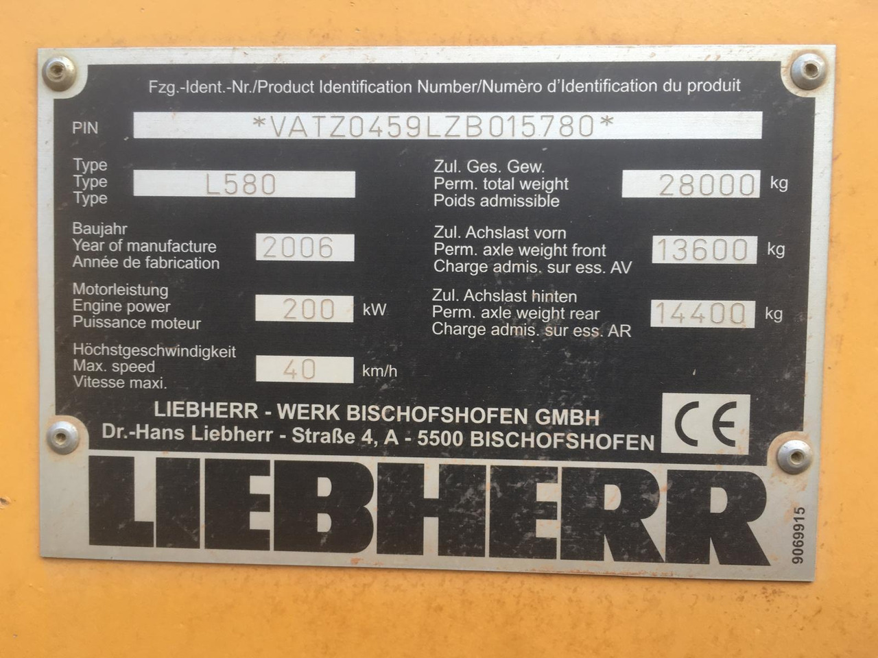 Liebherr L 580 2 plus 2 - 轮式装载机:图4 Liebherr L 580 2 plus 2 - 轮式装载机:图4