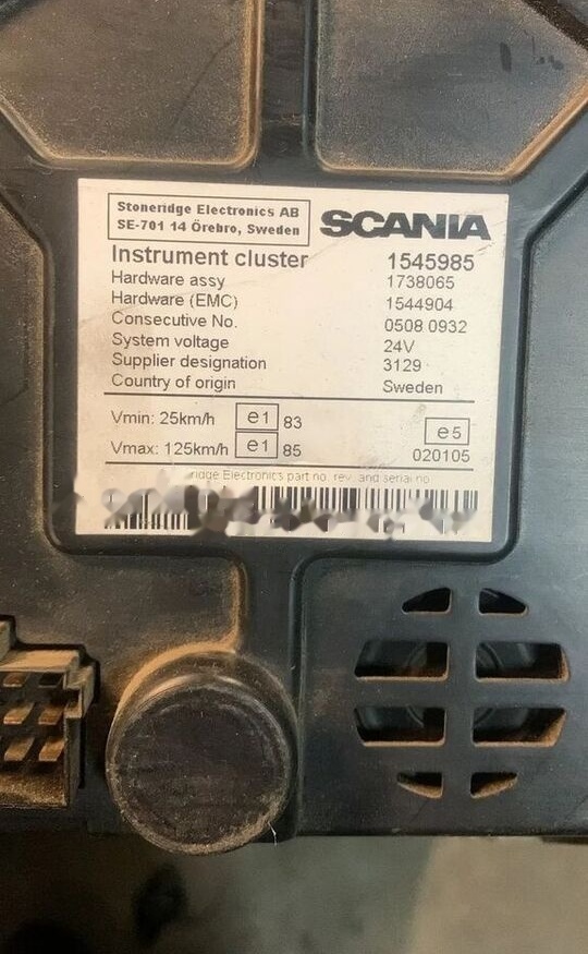 Scania Zegary Liczniki R 1545985 1738065 1544904 1545985 Scania truck - 仪表板 适用于 卡车:图2 Scania Zegary Liczniki R 1545985 1738065 1544904 1545985 Scania truck - 仪表板 适用于 卡车:图2