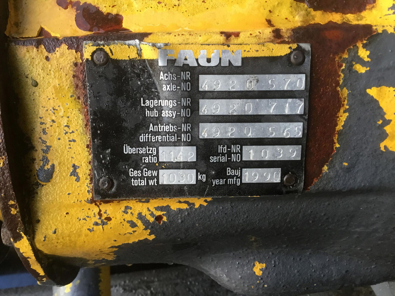 FAUN RTF 50-3 axle 1 - 轴及其零件 适用于 移动式起重机:图5 FAUN RTF 50-3 axle 1 - 轴及其零件 适用于 移动式起重机:图5