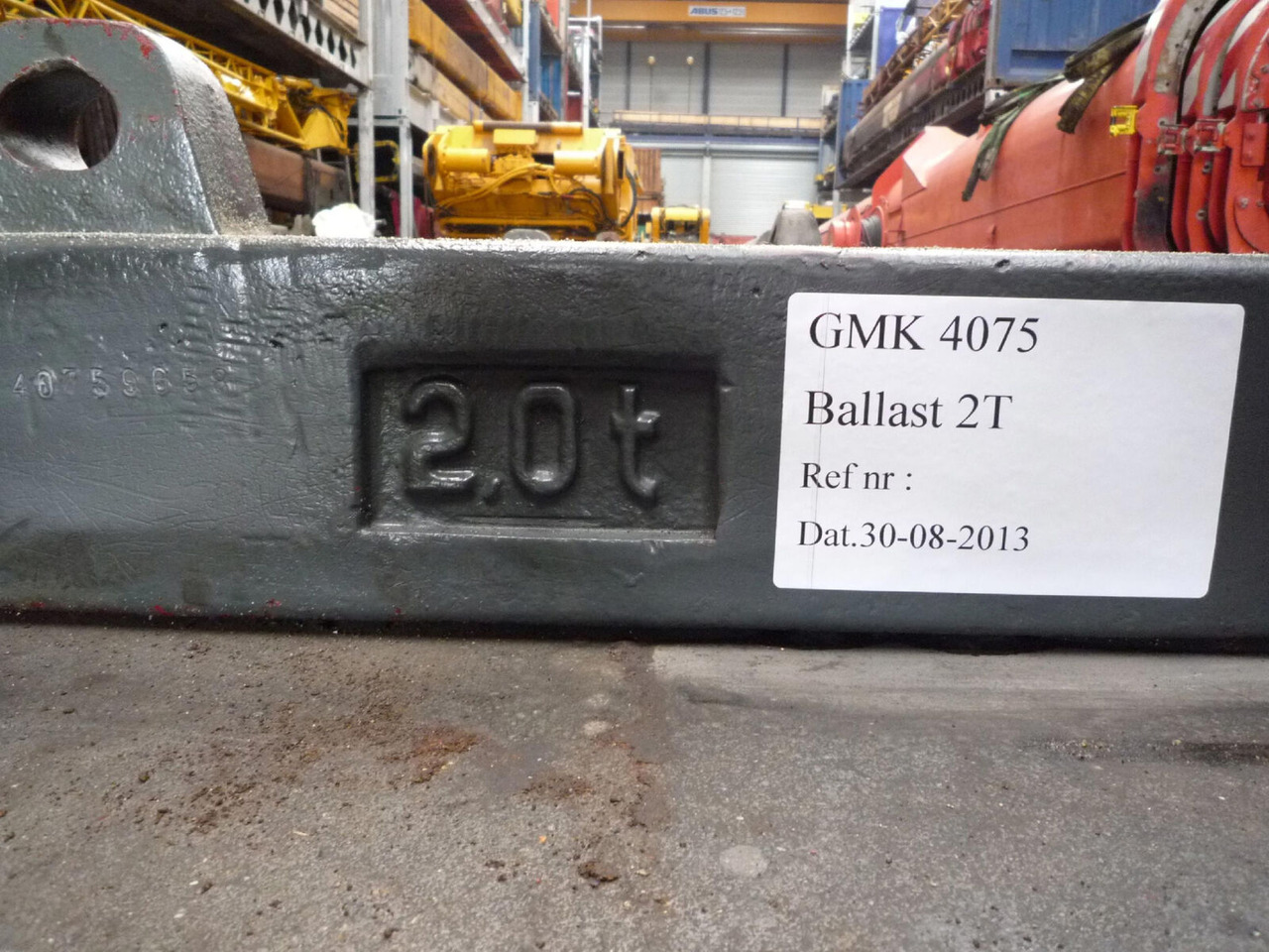 Grove GMK 4075 counterweight 2,0 ton - 对重装置 适用于 移动式起重机:图3 Grove GMK 4075 counterweight 2,0 ton - 对重装置 适用于 移动式起重机:图3