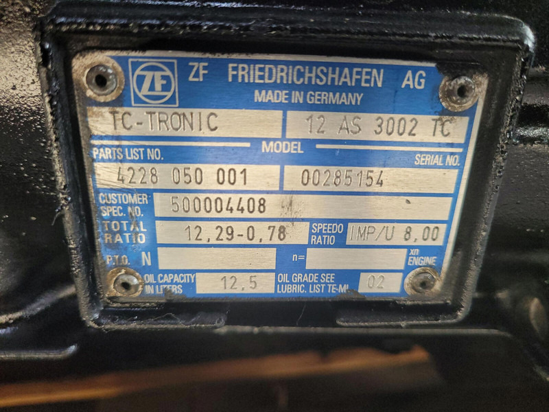 ZF LTM 1250-6.1 gearbox TC tronic 12 AS 3002 TC - 变速箱 适用于 起重机:图5 ZF LTM 1250-6.1 gearbox TC tronic 12 AS 3002 TC - 变速箱 适用于 起重机:图5