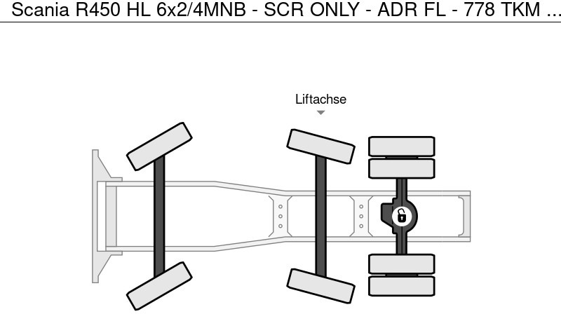牵引车 Scania R450 HL 6x2/4MNB - SCR ONLY - ADR FL - 778 TKM - RETARDER - FULL AIR - SLIDING FIFTH WHEEL - TOP CONDITION -：图10