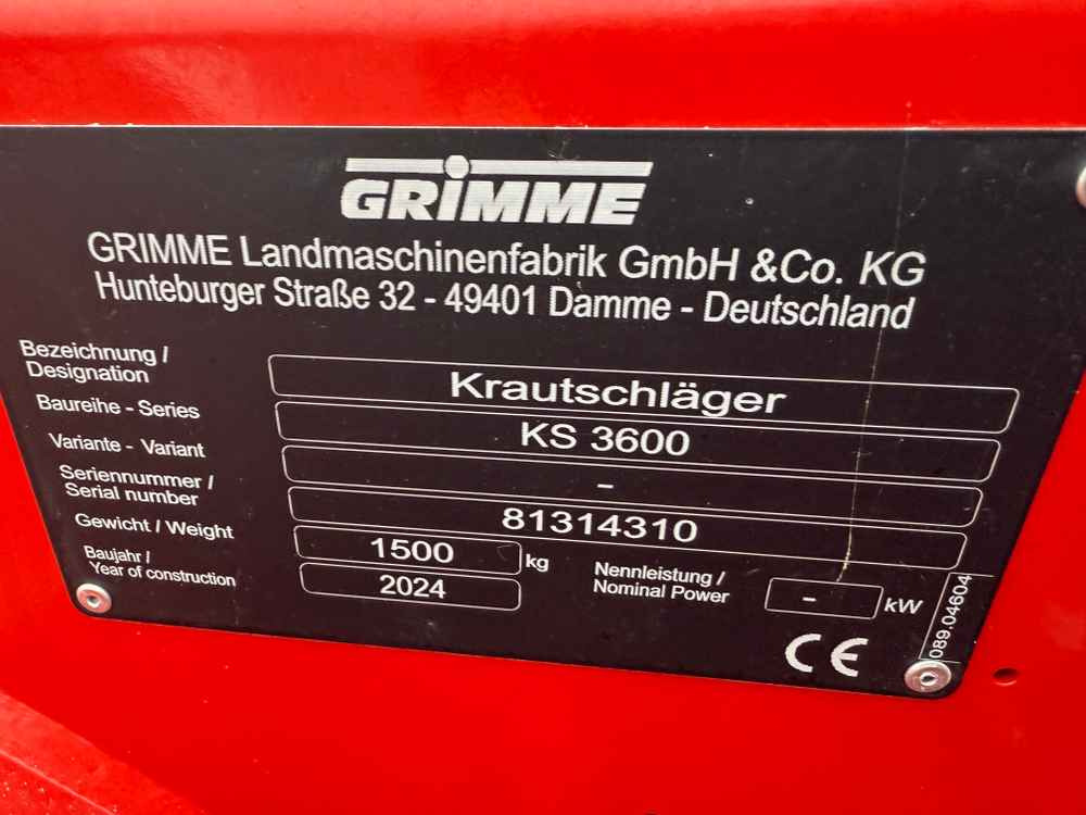 Grimme KS 3600 - 收割机:图2 Grimme KS 3600 - 收割机:图2