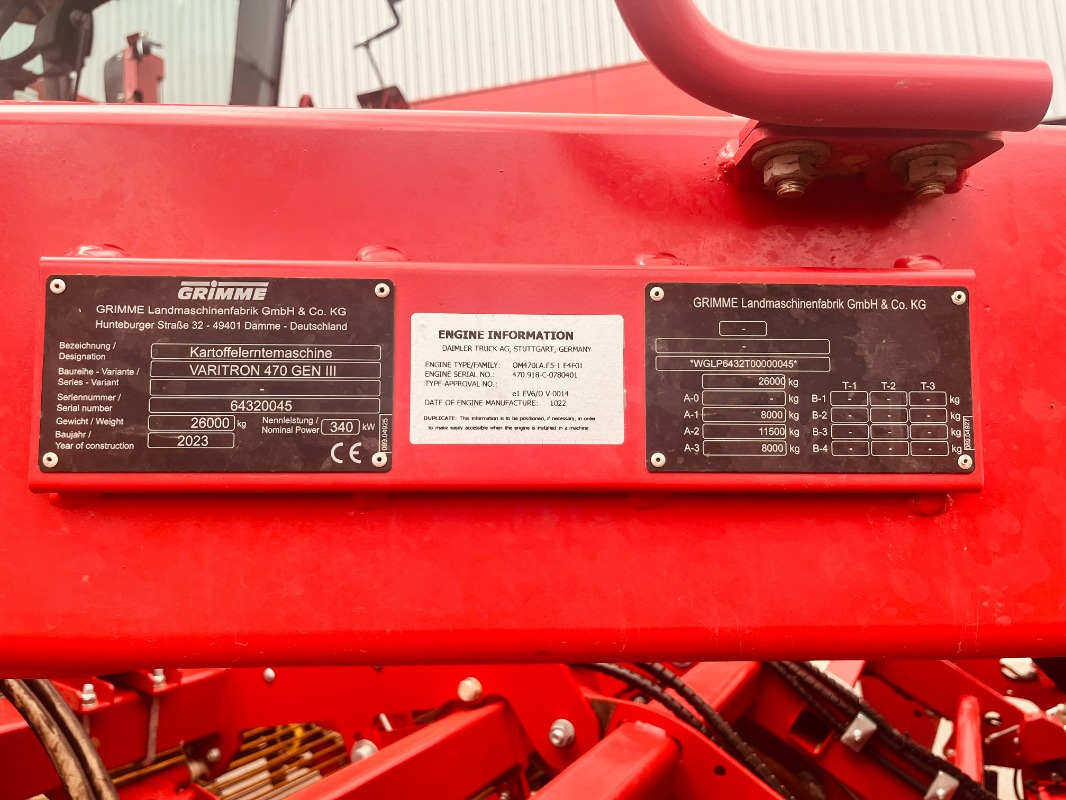 Grimme VARITRON 470 GEN III RS Twin-sep - 收割机:图2 Grimme VARITRON 470 GEN III RS Twin-sep - 收割机:图2