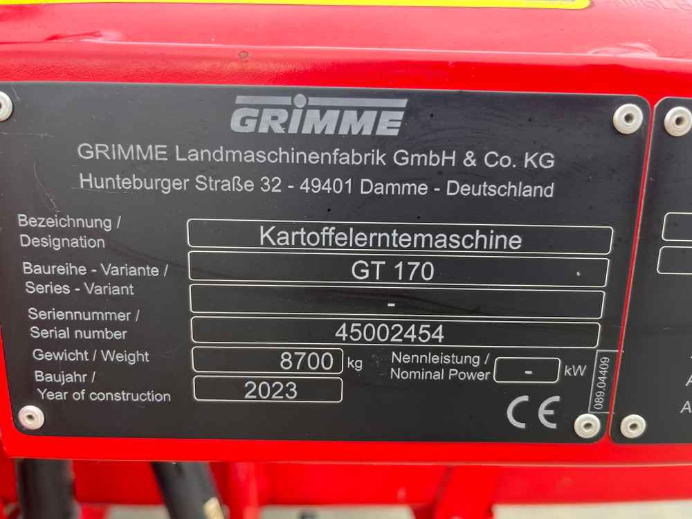 Grimme GT 170 - 收割机:图2 Grimme GT 170 - 收割机:图2