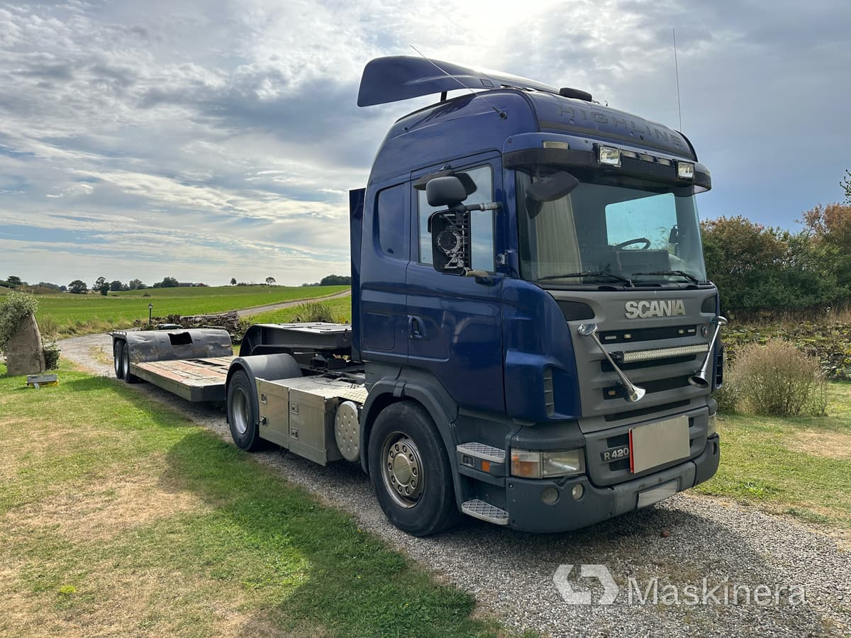 Scania R420 highline A-traktor Scania + 2 släp - 牵引车, 栏板式/ 平板半拖车:图3 Scania R420 highline A-traktor Scania + 2 släp - 牵引车, 栏板式/ 平板半拖车:图3