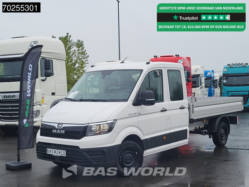 MAN TGE 3.140 Automatik Pritsche AHK Doppel Kabine Klima Tempomat Pickup Airco Trekhaak Cruise control - 平板货车:图1 MAN TGE 3.140 Automatik Pritsche AHK Doppel Kabine Klima Tempomat Pickup Airco Trekhaak Cruise control - 平板货车:图1