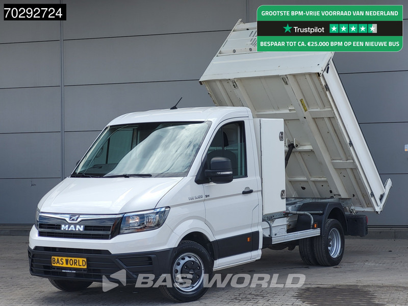翻斗货车 MAN TGE 5.120 COMING SOON! Kipper met kist 3500kg Trekhaak Airco Navi Tipper Benne Kieper Airco Dubbel cabine Trekhaak：图1
