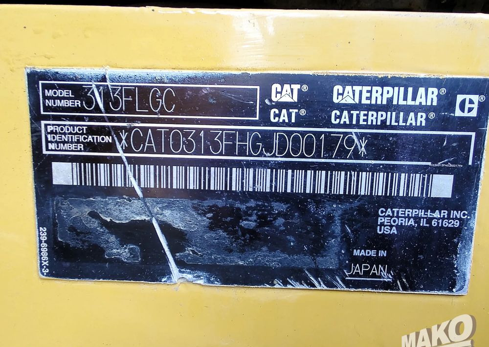 履带式挖掘机 Caterpillar 313FLGC:图17 履带式挖掘机 Caterpillar 313FLGC:图17