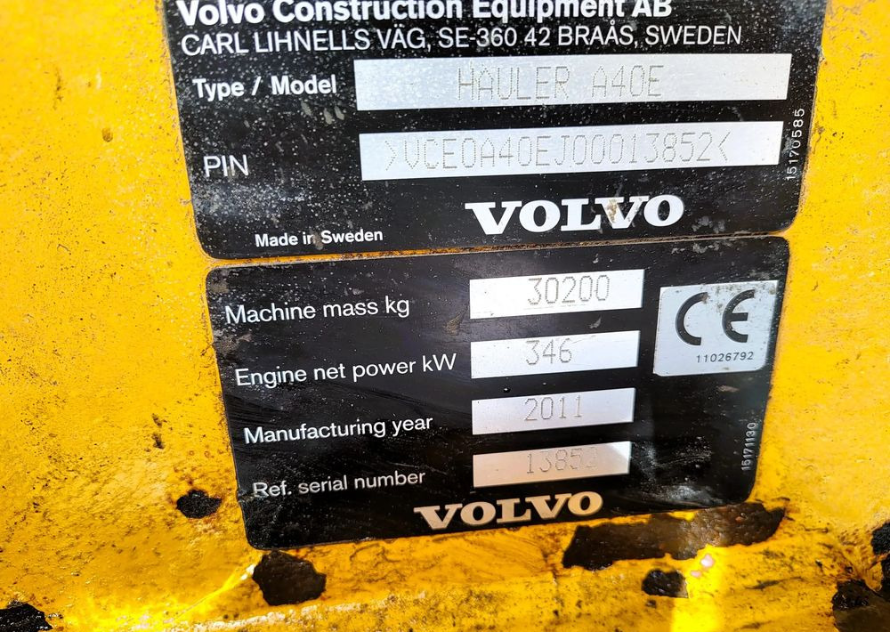 Volvo A40E - 自卸车:图5 Volvo A40E - 自卸车:图5