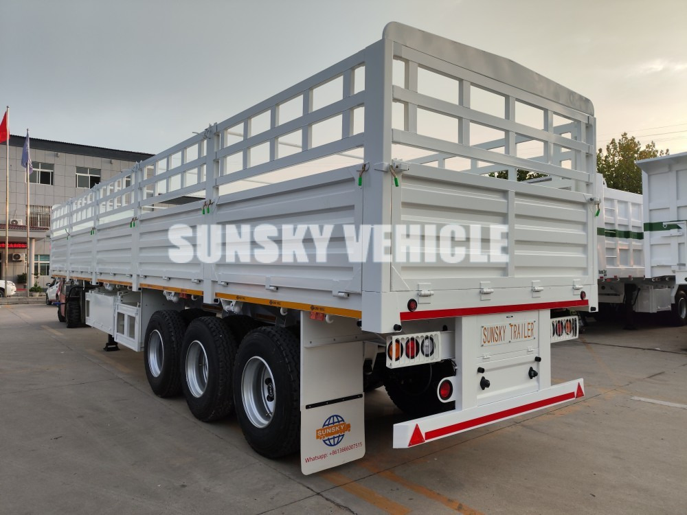 新的 栏板式/ 平板半拖车 用于运输 散装材料 SUNSKY：图12