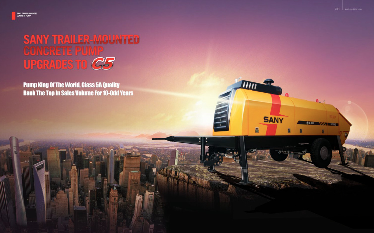 SANY 【ACHIEVE】TOP CONDITION!!! demo new low hours Sany Concrete Trailer Pump 2015 HBT6016C-5D - 固定式混凝土泵:图5 SANY 【ACHIEVE】TOP CONDITION!!! demo new low hours Sany Concrete Trailer Pump 2015 HBT6016C-5D - 固定式混凝土泵:图5