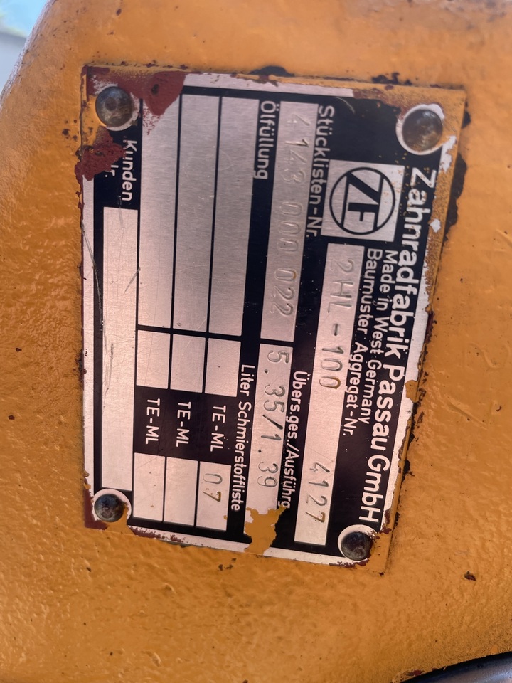 ZF 2HL-100 Z koparki LIEBHERR - 变速箱:图5 ZF 2HL-100 Z koparki LIEBHERR - 变速箱:图5