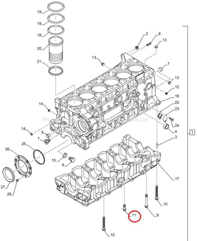 FPT IVECO CASE Cursor11 F3GFE613A B001 5801863562 screw 99433863 - 发动机及其零件:图1 FPT IVECO CASE Cursor11 F3GFE613A B001 5801863562 screw 99433863 - 发动机及其零件:图1