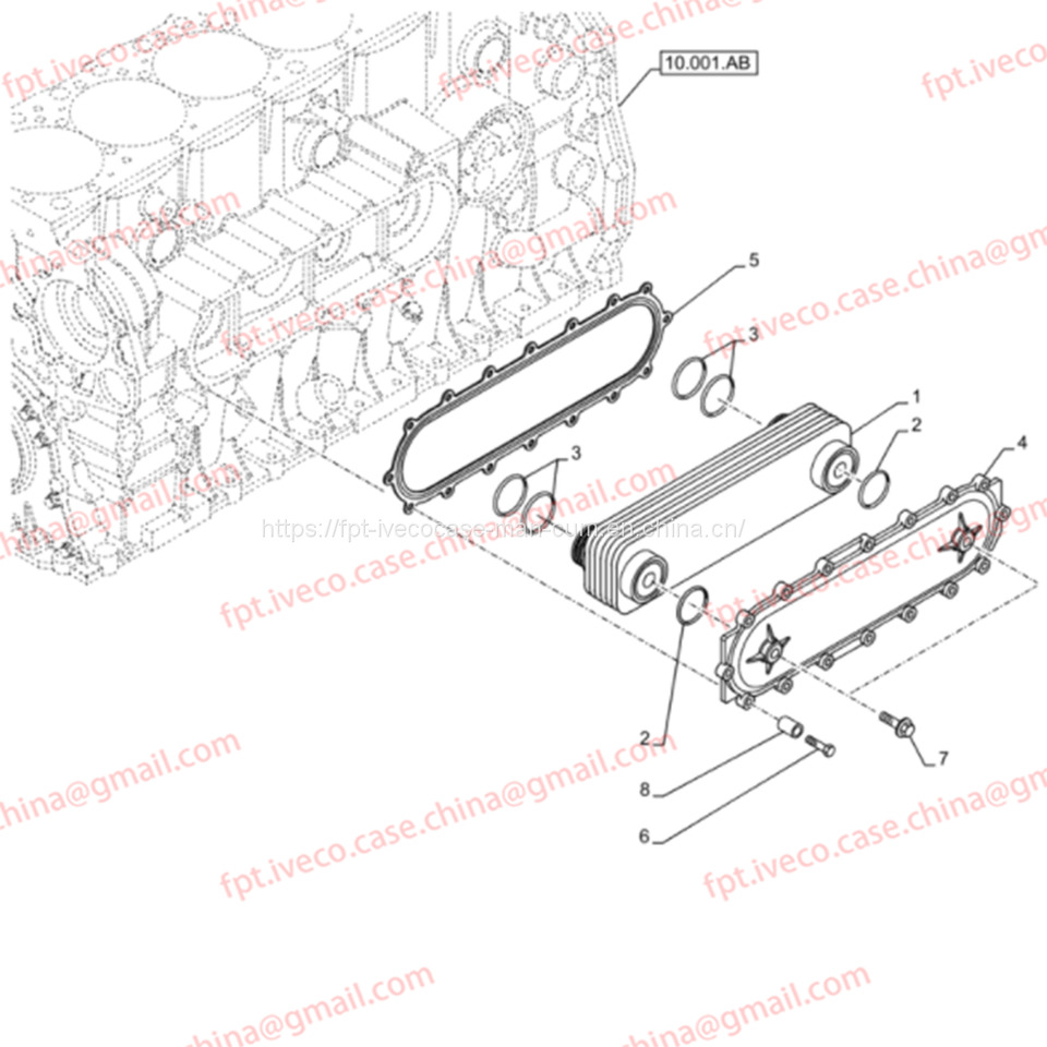 FPT IVECO CASE Cursor9 Euro 6 F2CFE612 A/B/D F2CFE614A*B041/F2CGE614F*V004 5802431166 OIL COOLER CORE 504127469 504130575 5801389774 - 油冷却器 适用于 卡车:图5 FPT IVECO CASE Cursor9 Euro 6 F2CFE612 A/B/D F2CFE614A*B041/F2CGE614F*V004 5802431166 OIL COOLER CORE 504127469 504130575 5801389774 - 油冷却器 适用于 卡车:图5