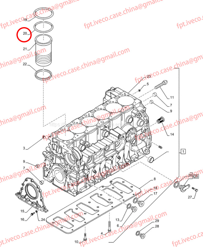 FPT IVECO CASE Cursor9 F2CFE614A*B041/F2CGE614F*V004 5802431166 Cylinder liner O-ring (non-black)99459175 - 活塞/环/ 衬套 适用于 卡车:图3 FPT IVECO CASE Cursor9 F2CFE614A*B041/F2CGE614F*V004 5802431166 Cylinder liner O-ring (non-black)99459175 - 活塞/环/ 衬套 适用于 卡车:图3