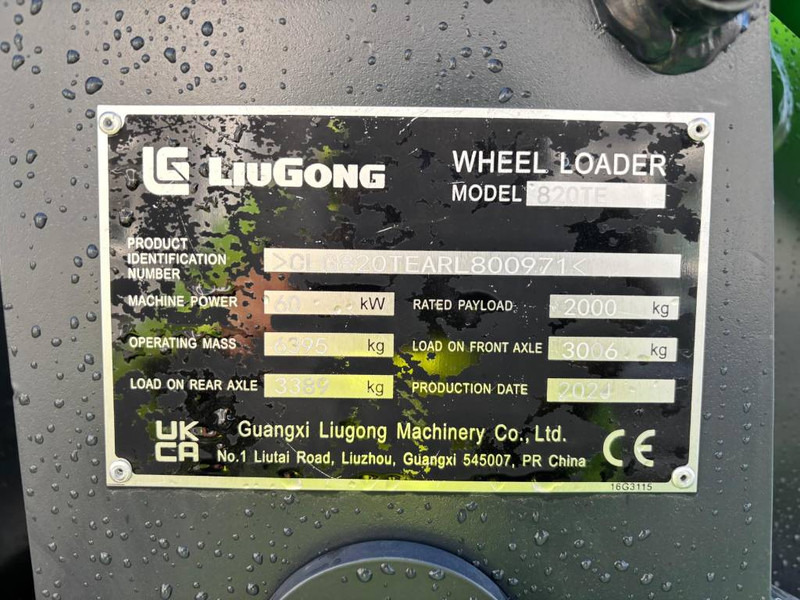 LIUGONG 820 TE Electric - 轮式装载机:图5 LIUGONG 820 TE Electric - 轮式装载机:图5