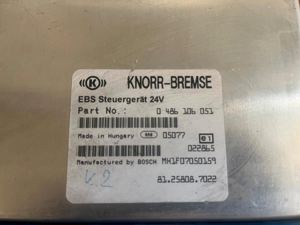MAN Knorr-bremse EBS Steuergerät 81.25808.7022 - ECU 适用于 卡车:图2 MAN Knorr-bremse EBS Steuergerät 81.25808.7022 - ECU 适用于 卡车:图2