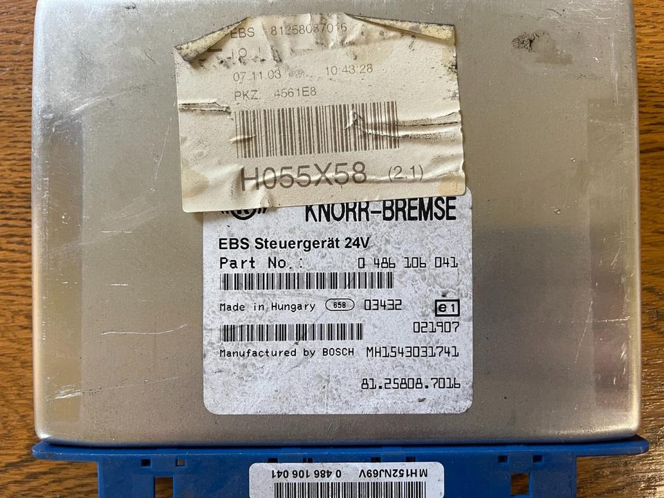 MAN TGX TGL Knorr-Bremse EBS Elektronik 81258087016 - ECU 适用于 卡车:图2 MAN TGX TGL Knorr-Bremse EBS Elektronik 81258087016 - ECU 适用于 卡车:图2