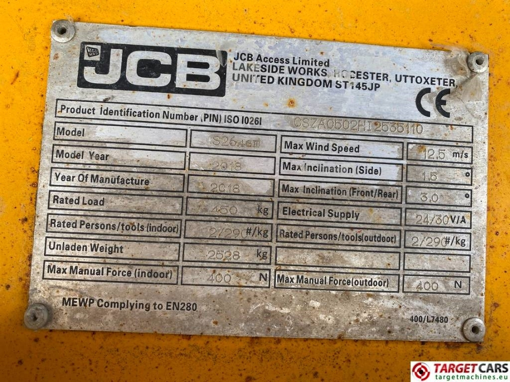剪式升降机 JCB S2646E Electric Scissor Work Lift 990cm：图10