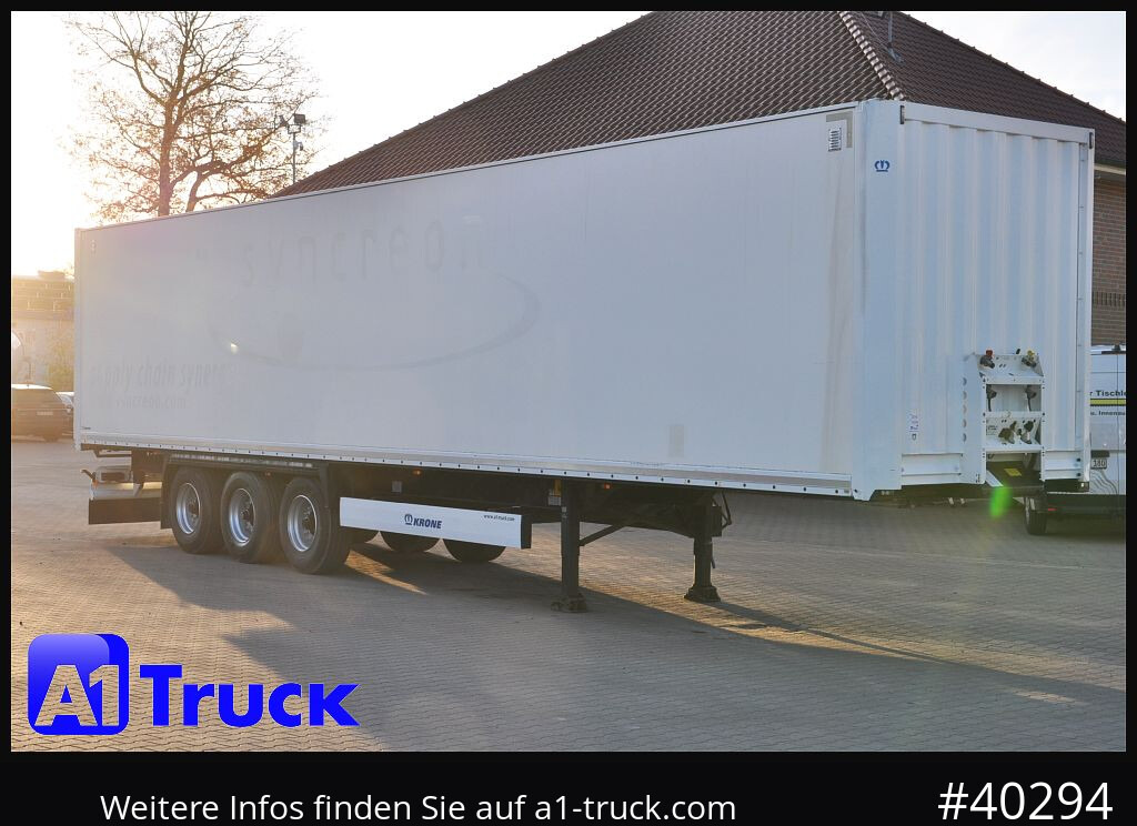 KRONE SDK 27, Koffer, 1 Vorbesitzer, Plywood, - 封闭厢式半拖车:图1 KRONE SDK 27, Koffer, 1 Vorbesitzer, Plywood, - 封闭厢式半拖车:图1